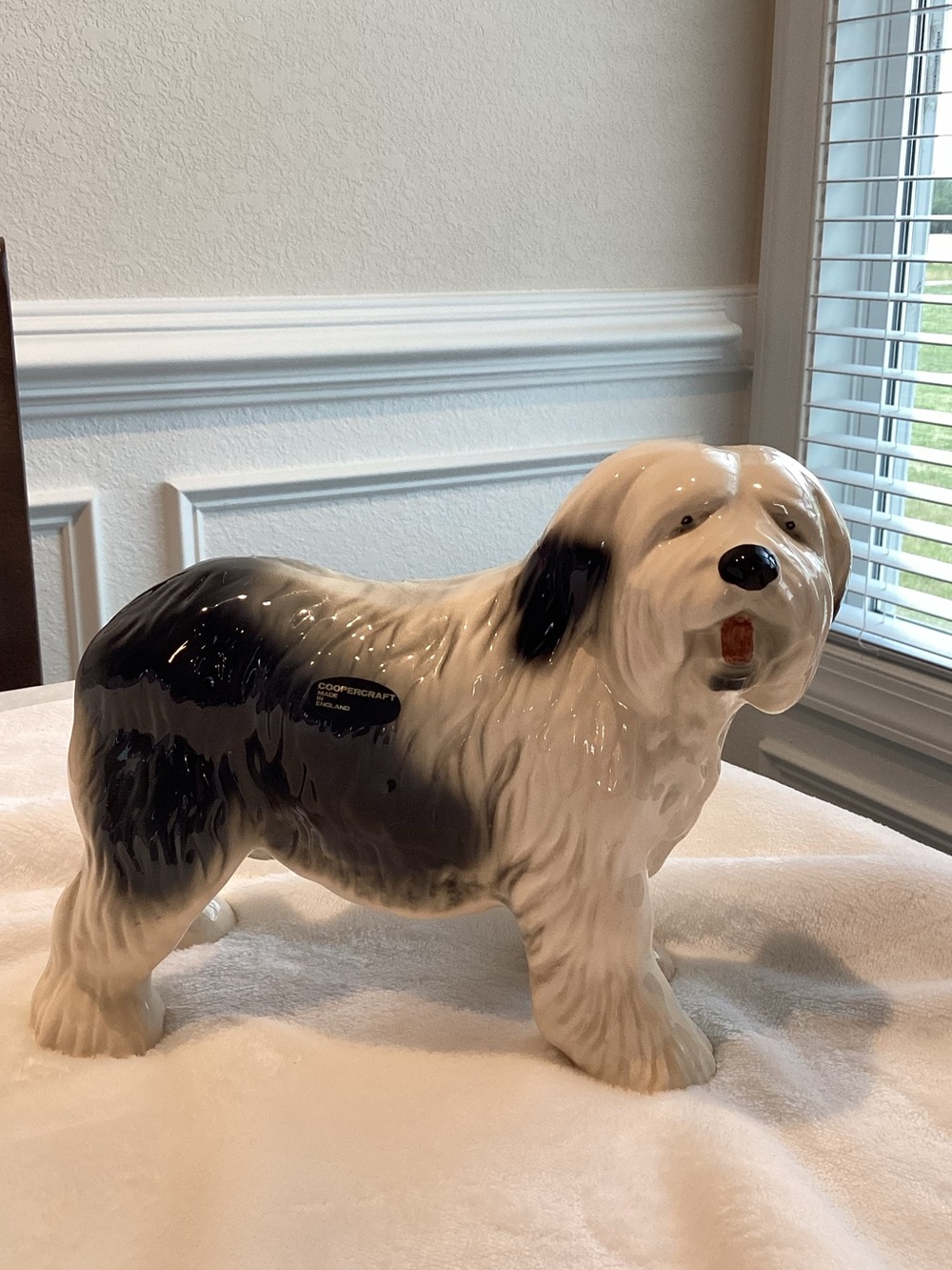 🏴󠁧󠁢󠁥󠁮󠁧󠁿 Coopercraft Old English Sheepdog Made in England Large Vintage Figurine